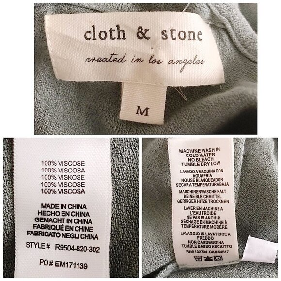 Cloth & Stone back button top, size M, Never worn, new - Picture 3 of 9